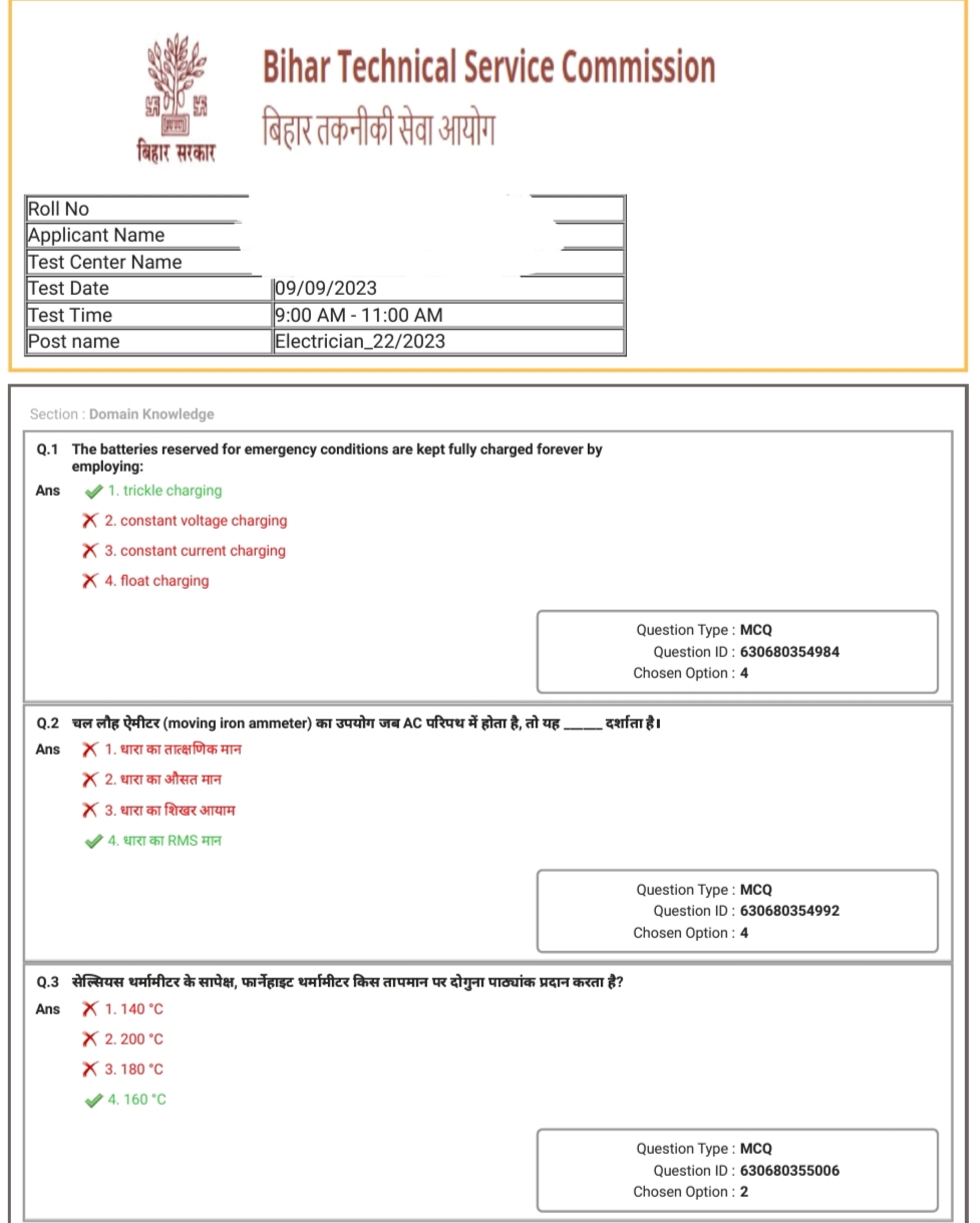 Bihar Iti Instructor Question Paper Iti Education