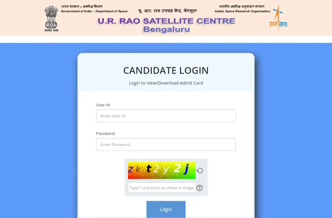 ISRO URSC Technician B Admit Card 2022 - ITI Education