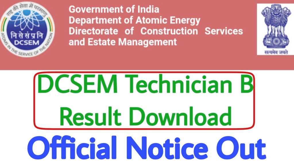 DCSEM Technician B Final Result 2023