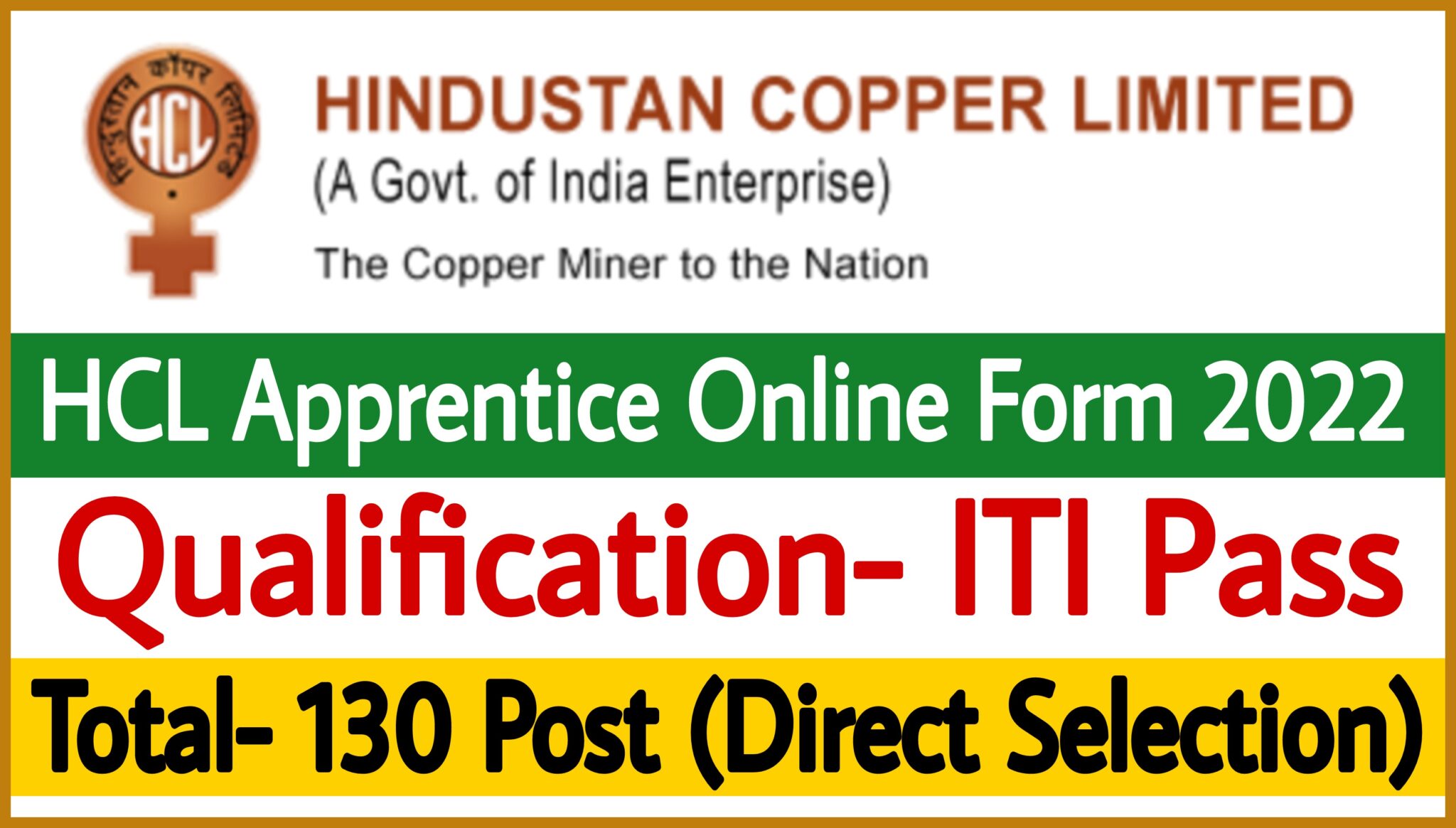 Hindustan Copper Limited Apprentice Recruitment 2022 - ITI Education