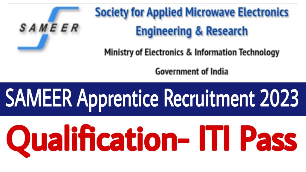 SAMEER Apprentice Recruitment 2023