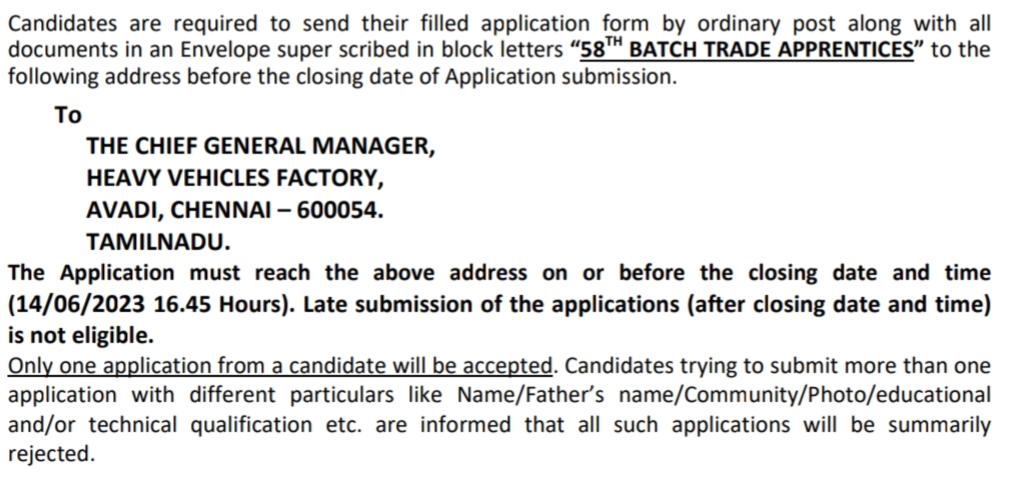 Heavy Vehicles Factory Apprentice Form How To Apply 