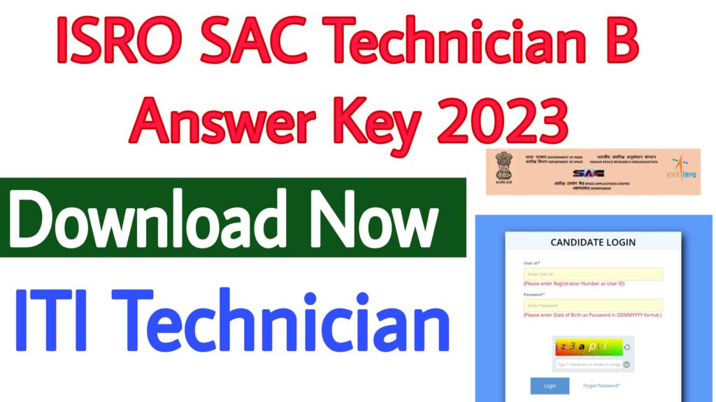 ISRO SAC Technician B Answer Key 2023