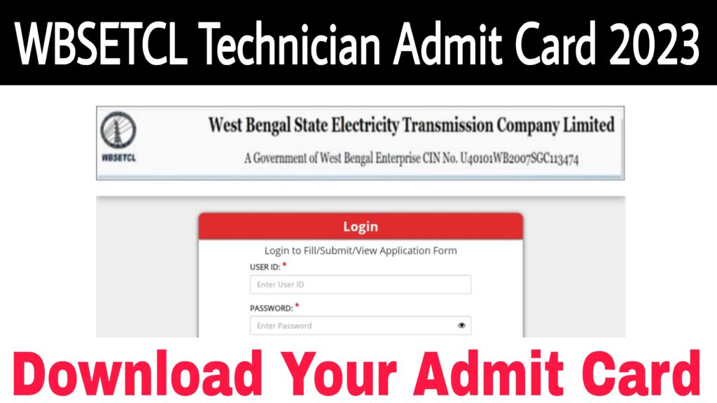 WBSETCL Technician Admit Card 2023