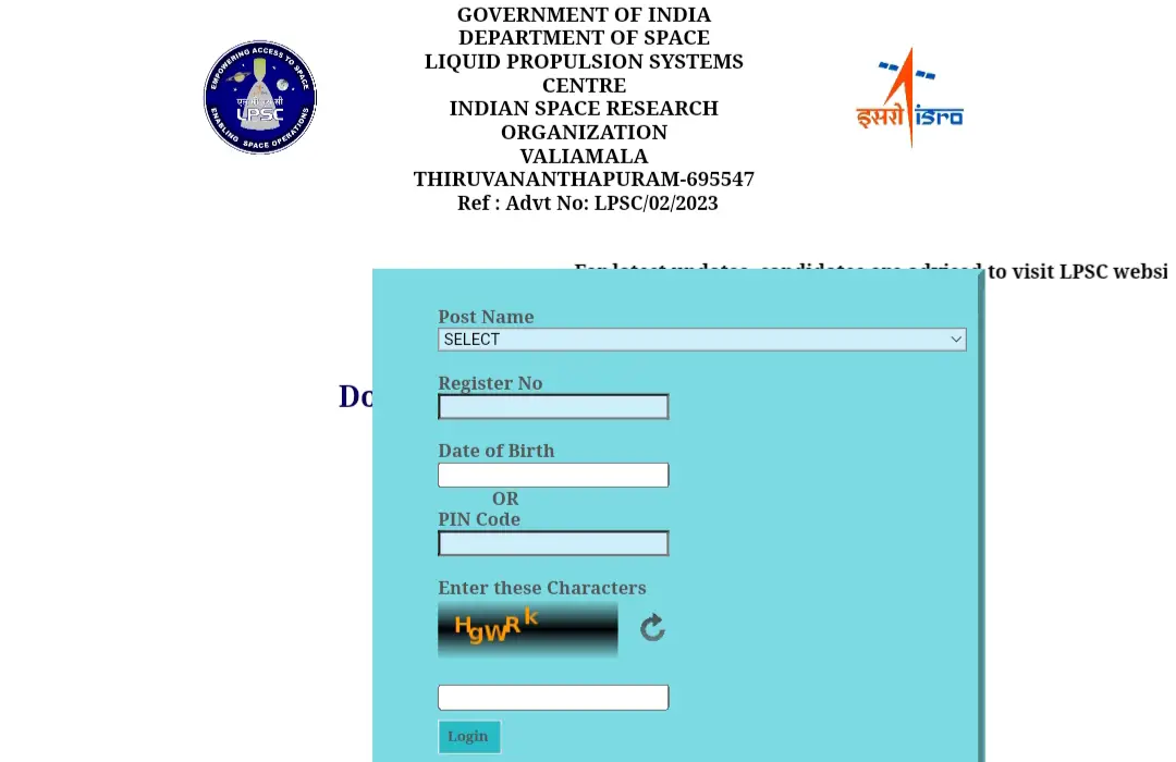 ISRO LPSC Technician B Admit Card 2023 - ITI Education