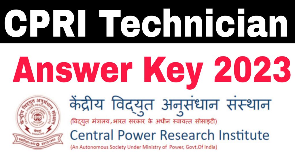 CPRI Technician Answer Key 2023