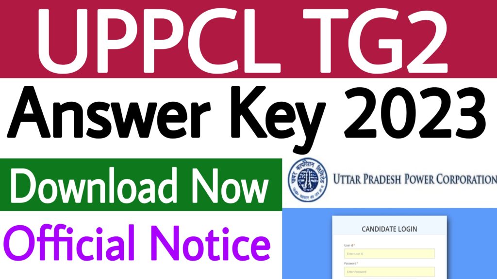 UPPCL TG2 Answer Key 2023