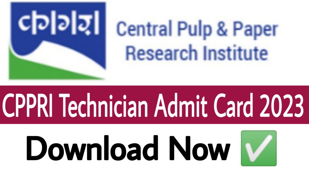 CPPRI Technician Admit Card 2023