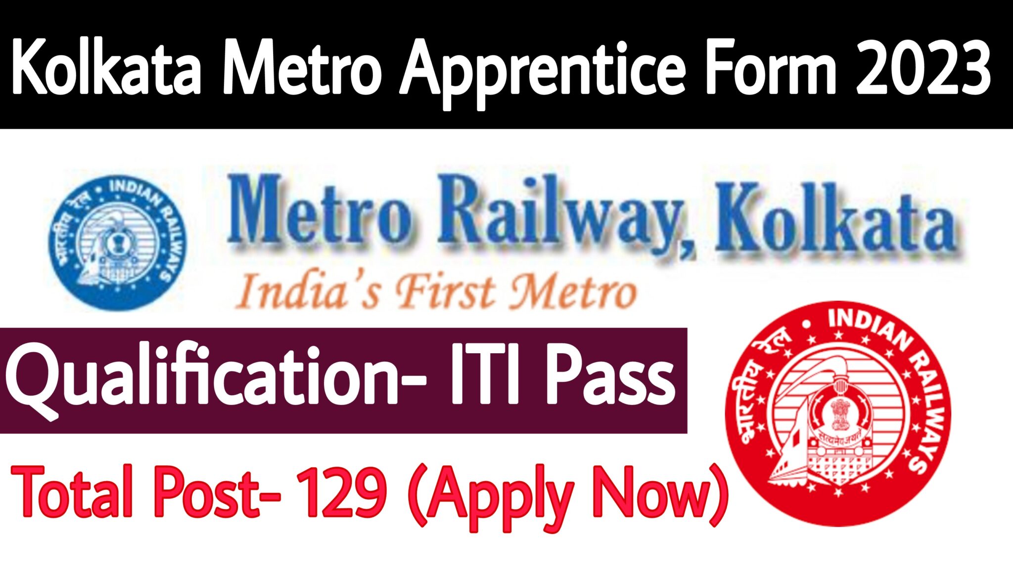 Kolkata Metro Apprentice Form 2023 - ITI Education