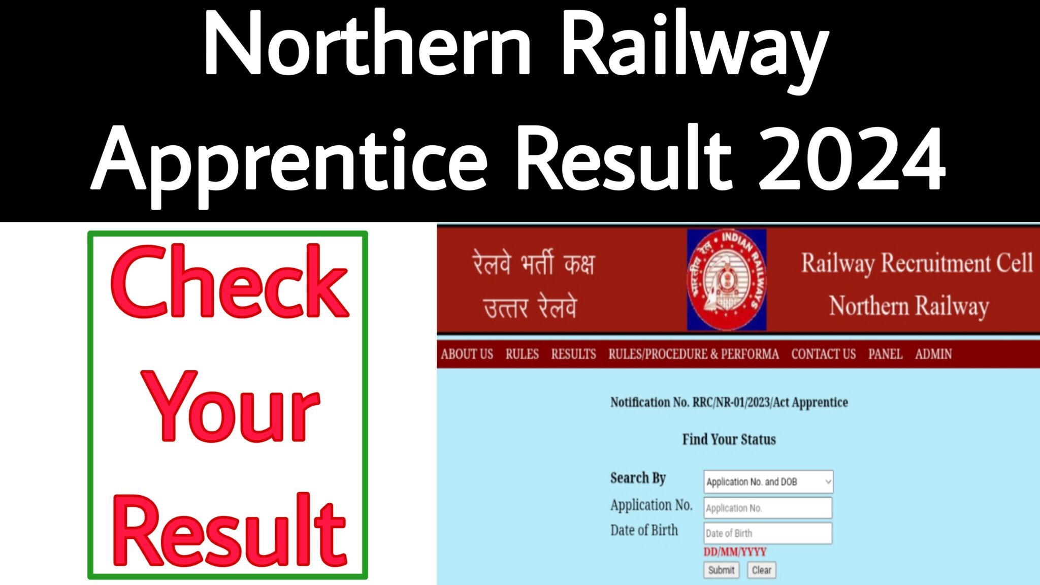 Northern Railway Apprentice Result 2024 Iti Education