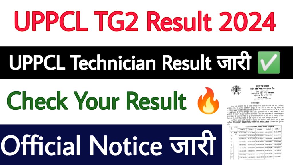 UPPCL TG2 Result 2024