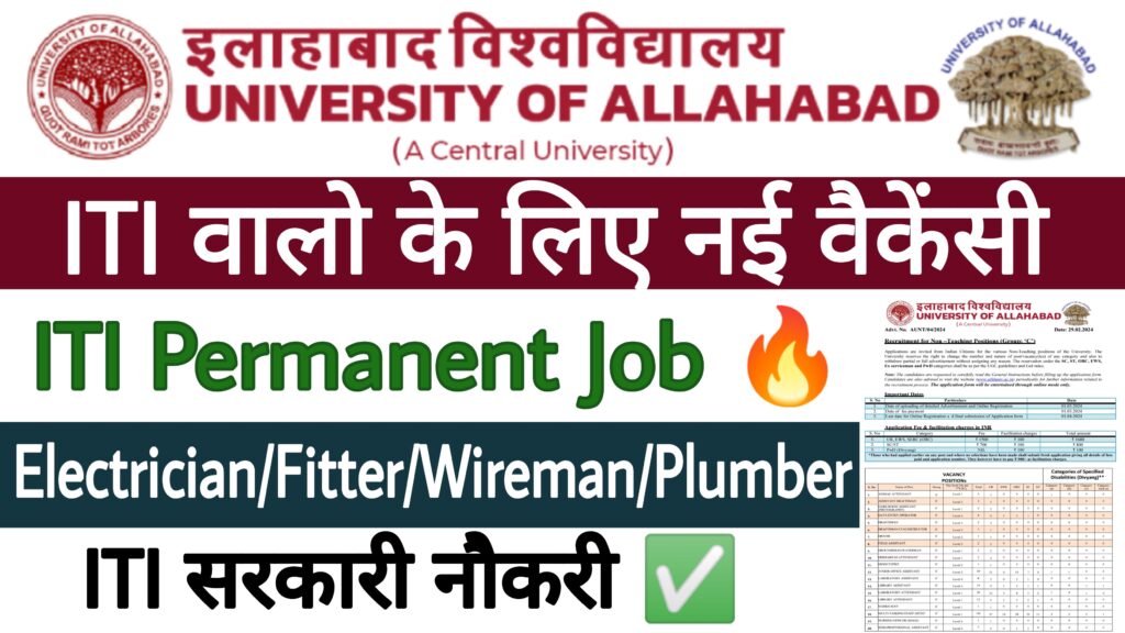 Allahabad University Recruitment 2024