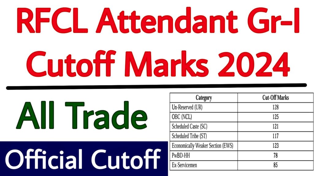 RFCL Attendant Gr-I Cutoff Marks 2024