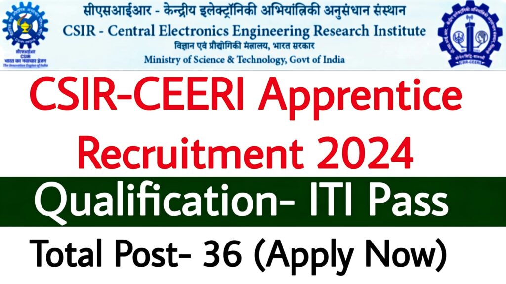 CSIR-CEERI Apprentice Recruitment 2024