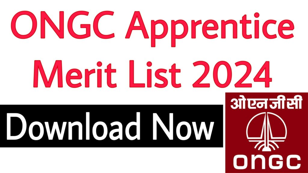 ONGC Apprentice Merit List 2024