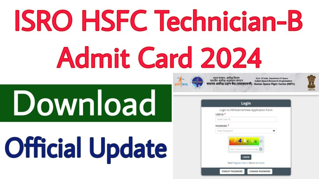 ISRO HSFC Technician-B Admit Card 2024